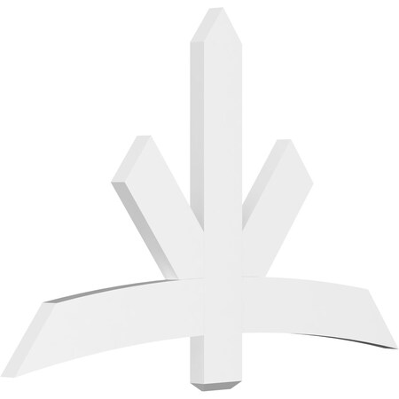 Ekena Millwork Alberta Architectural Grade PVC Gable Bracket, 60"W x 37 1/2"H x 2"D x 6"F, 15/12 Pitch GBP060X38X0206ALB00